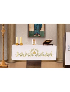 Cearceaf de altar - simbol brodat IHS
