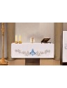 Altar cloth - embroidered Marian symbol + Lilies