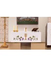 Altar cloth - embroidered symbol chalice, IHS, grapes
