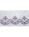 Embroidered altar cloth - purple cross (54)