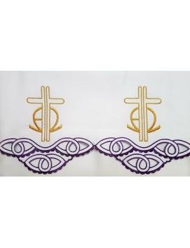 Nappe d'autel brodée - motif eucharistique