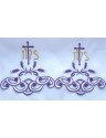 Embroidered altar cloth - IHS cross (64)