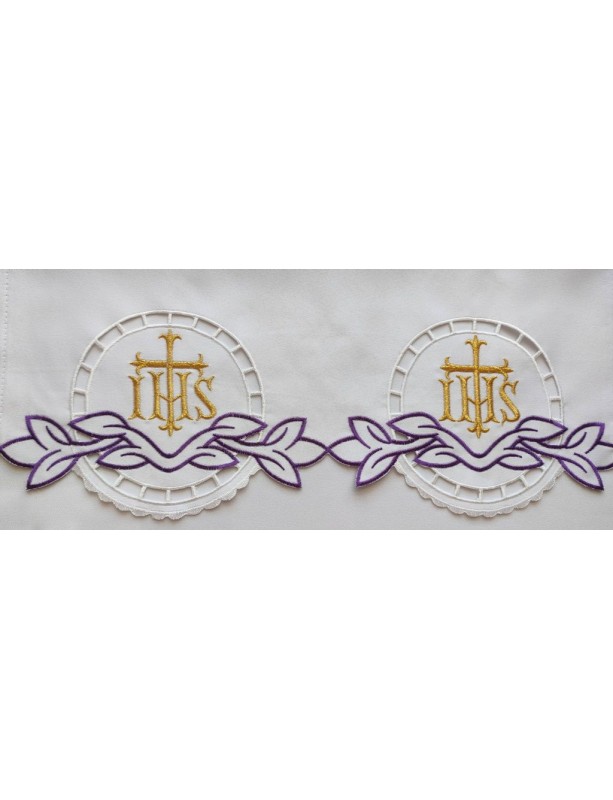 Pânză de altar brodată - cruce IHS (71)