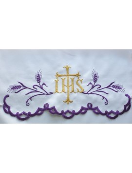 Embroidered altar cloth - IHS ears (75)