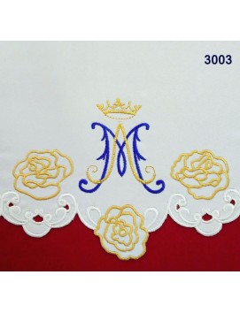 Bestickte Marianische Tischdecke