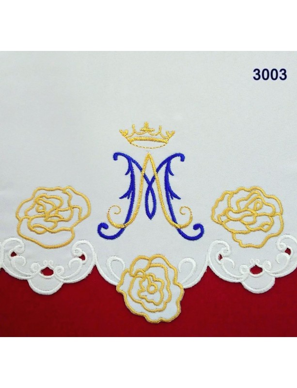 Mantel mariano bordado