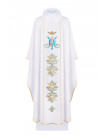 Marian Chasuble with Embroidered Crown and Symbols