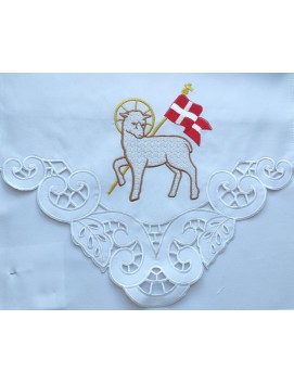 Nappe d'autel brodée - motif de Pâques