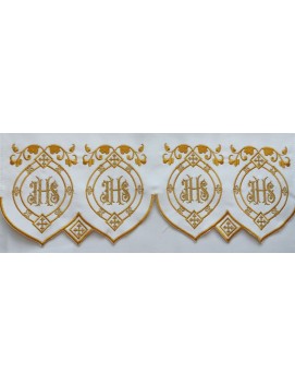 Tovaglia altare ricamata - motivo eucaristico (92)