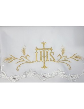 Nappe d'autel brodée - motif eucharistique