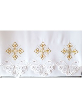 Besticktes Altartuch - eucharistisches Muster