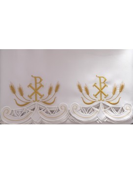 Cearceaf brodat pentru altar - model euharistic