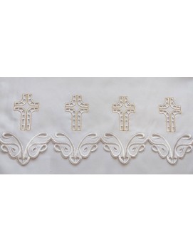 Nappe d'autel brodée - motif eucharistique