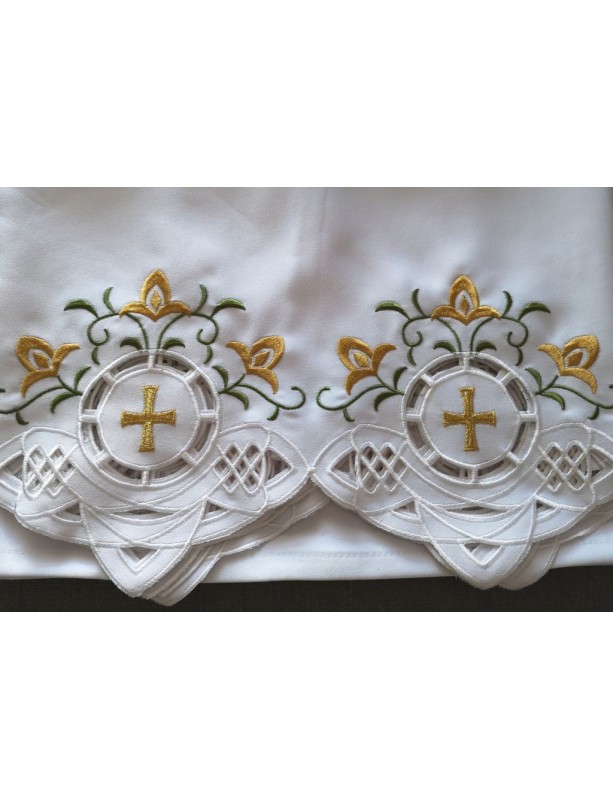 Paño de altar bordado - motivo eucarístico