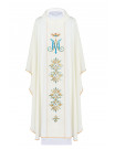 Marian Chasuble with Embroidered Crown and Symbols