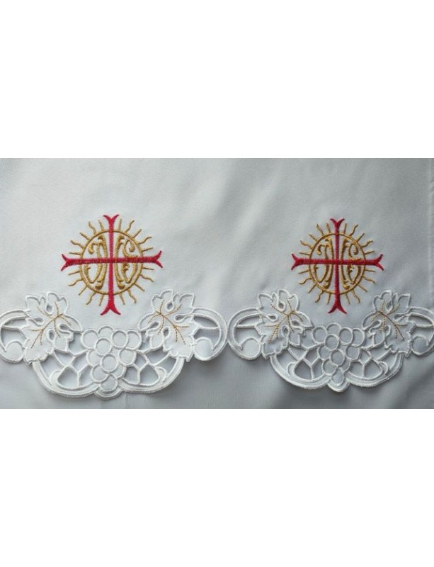Cearceaf brodat pentru altar - model euharistic