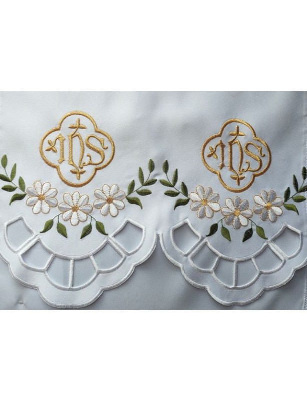 Gesticktes Altartuch - Eucharistisches Muster