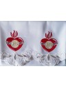 Embroidered altar cloth - IHS Heart pattern (147)