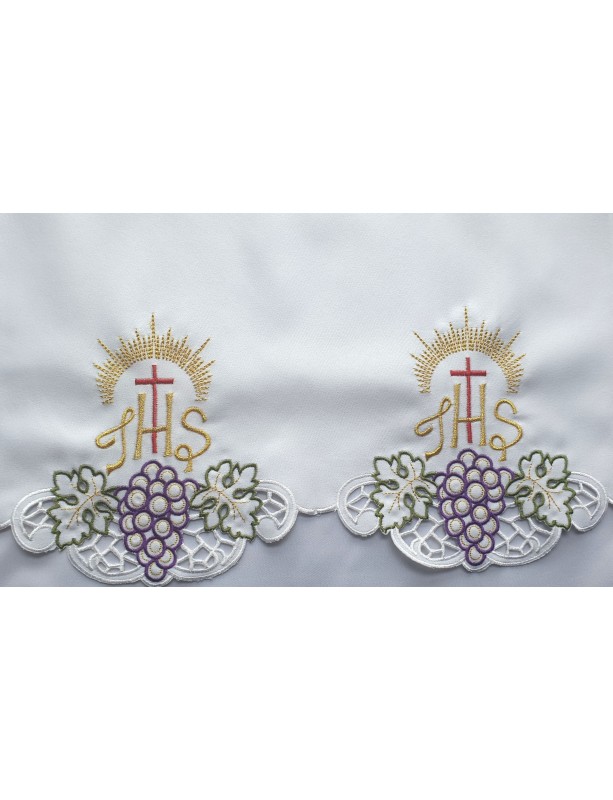 Gesticktes Altartuch - Eucharistisches Muster