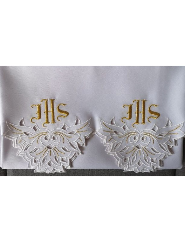 Nappe d'autel brodée - motif eucharistique