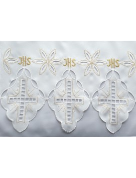 Nappe d'autel brodée - motif eucharistique