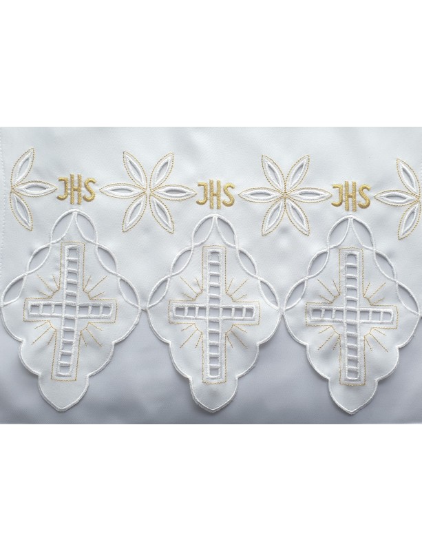 Besticktes Altartuch - eucharistisches Muster