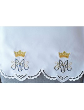 Embroidered altar cloth - Marian pattern gold thread (172)