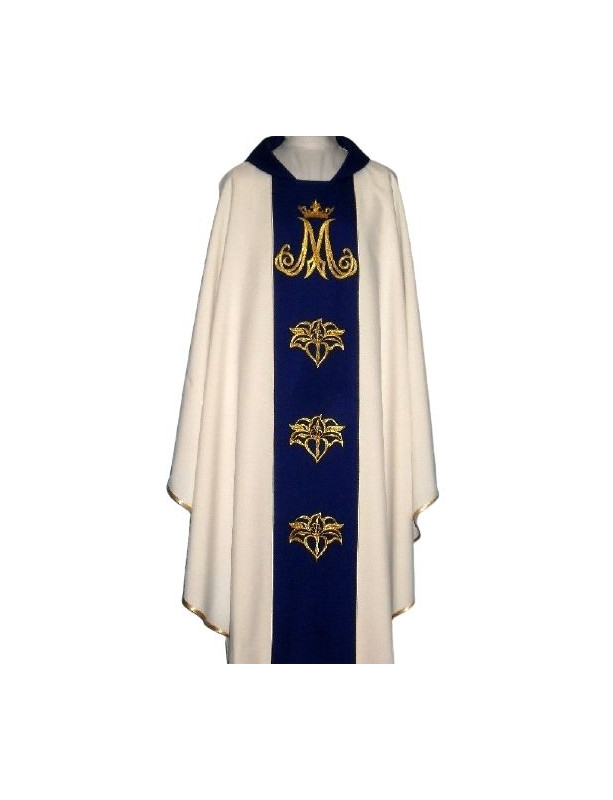 Chasuble Marian embroidered