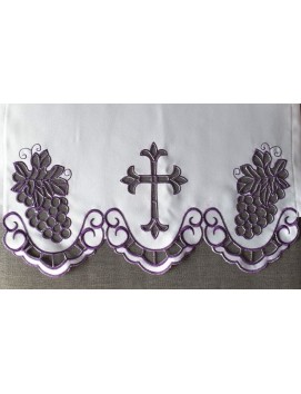 Nappe d'autel brodée - motif eucharistique (196)