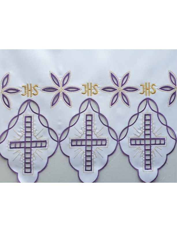 Cearceaf brodat pentru altar - model euharistic