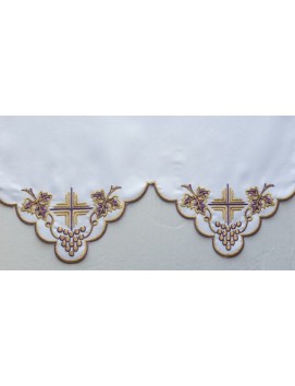 Nappe d'autel brodée - motif eucharistique (204)