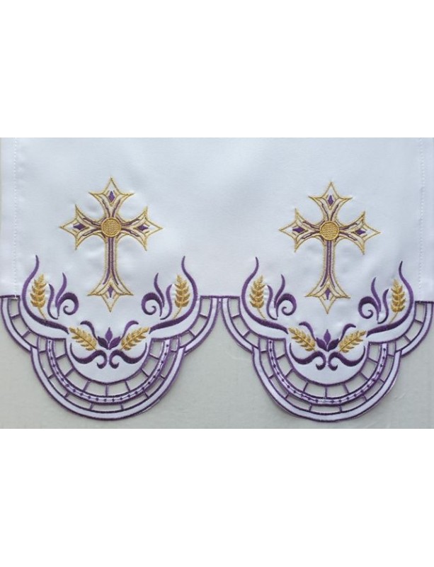 Besticktes Altartuch - eucharistisches Muster
