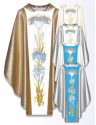 Marian Chasuble with Embroidered Lily Motif