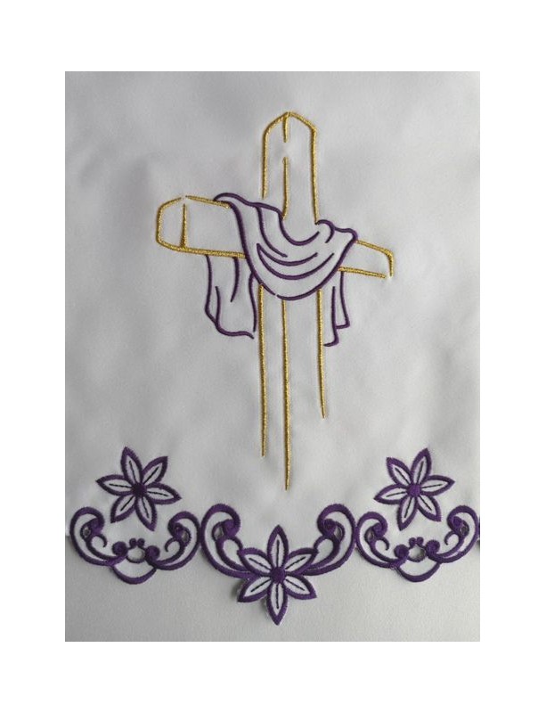 Haftowany obrus ołtarzowy - wzór eucharystyczny