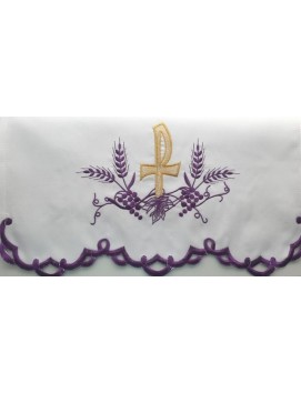 Toalha de altar bordada - padrão Eucarístico