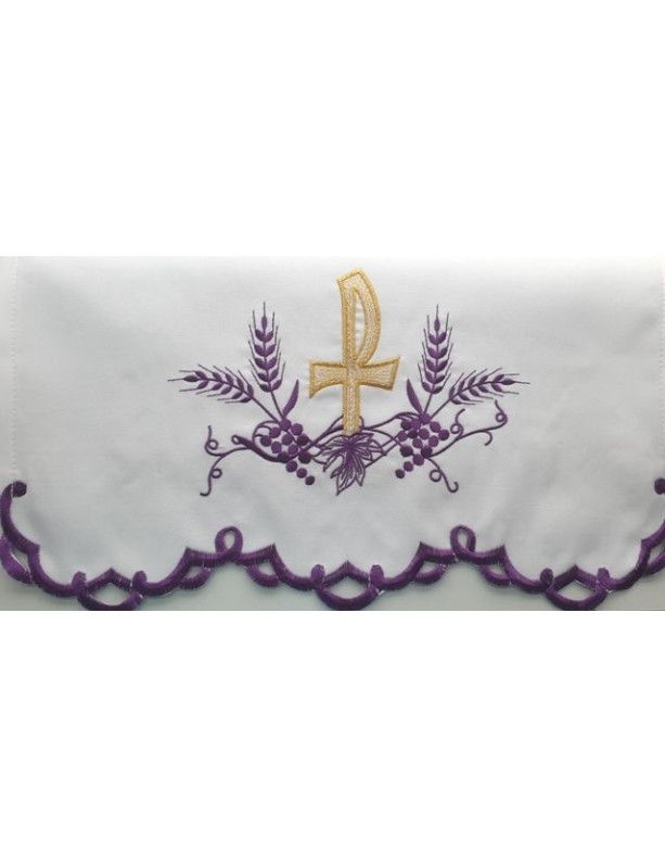 Toalha de altar bordada - padrão Eucarístico