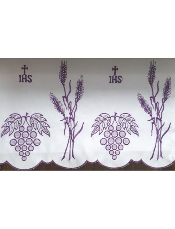 Besticktes Altartuch - eucharistisches Muster