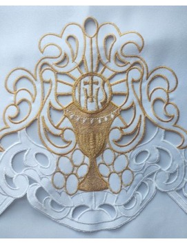 Embroidered altar cloth - eucharistic pattern (218)