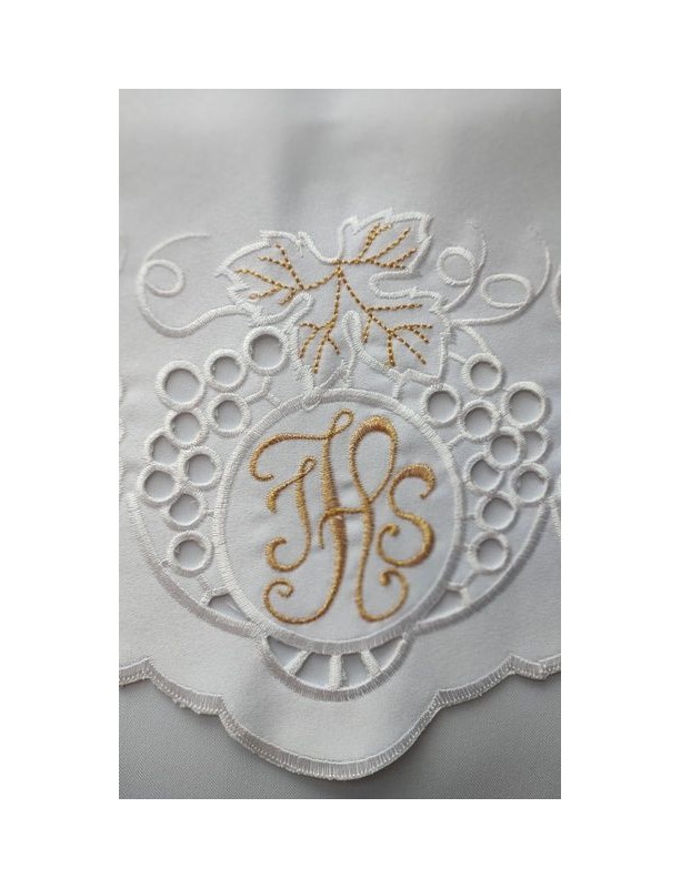 Besticktes Altartuch - eucharistisches Muster