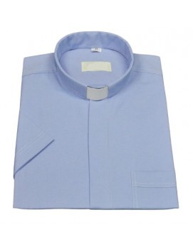 Blue clergy shirt