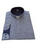 Camisa Priest - cuadrícula azul marino
