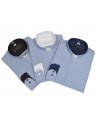 Clergy shirt - blue grid