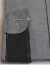 Clergy shirt - gray, black inset