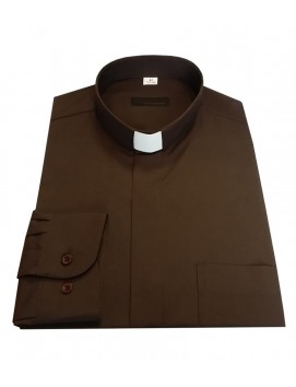 Clergy shirt - brown