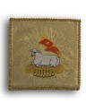 Gold embroidered chalice pall - Lamb of the Sacrifice