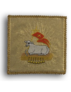 Goldbesticktes Kelchtuch - Opferlamm