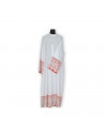 Clergy alb with decorative guipure and color lining