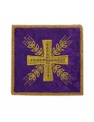 Chalice pall embroidered purple - Cross and ears