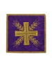 Chalice pall embroidered purple - Cross and ears