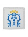 Embroidered chalice pall white cotton - Marian